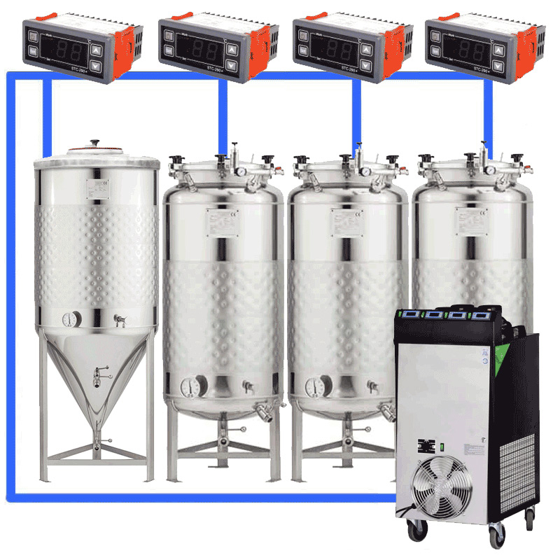 أنظمة التبريد المباشر CFS1C مع مبرد واحد و 1-4 خزانات