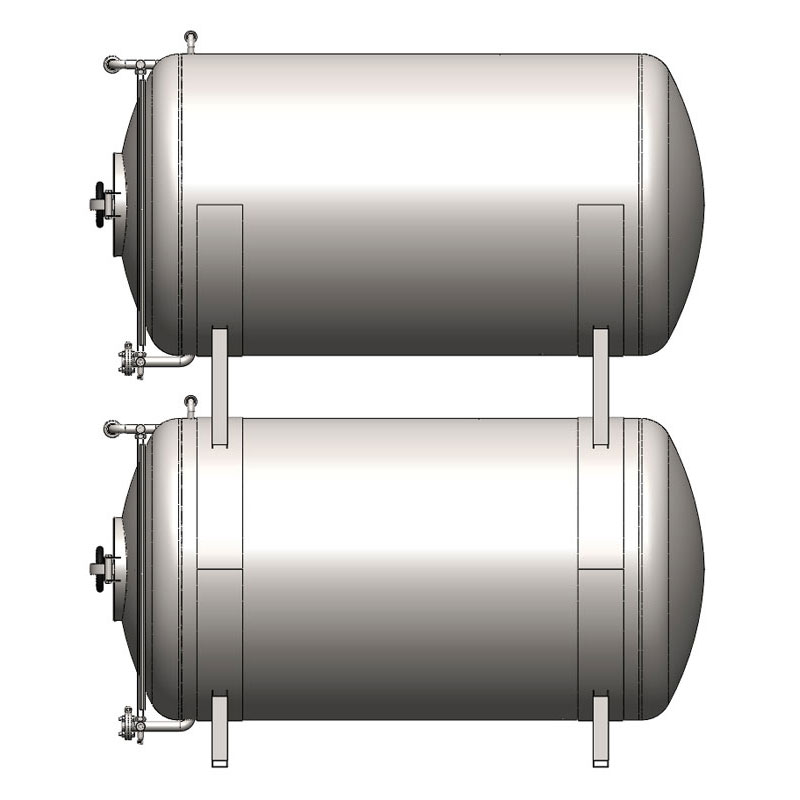 BBTHN - Cylindryczne zbiorniki do kondycjonowania i przechowywania piwa: poziome, nieizolowane, chłodzone powietrzem